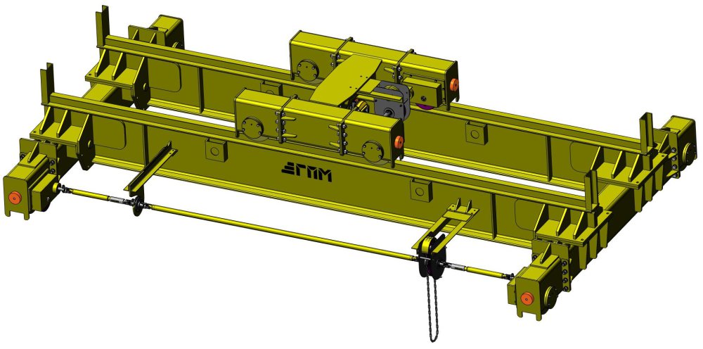 Кран мостовой ручной двухбалочный опорный 30 тонн
