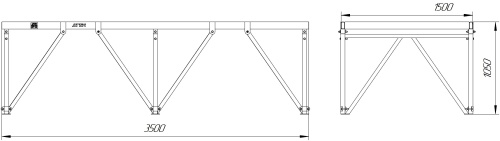 Подмости каменщика облегченные