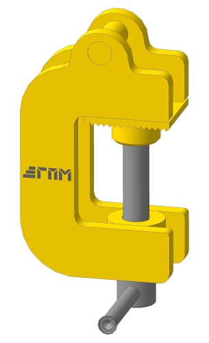 Захват струбцина для горизонтального подъема листа