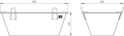 Ящик для бетона V=0.25 м куб.