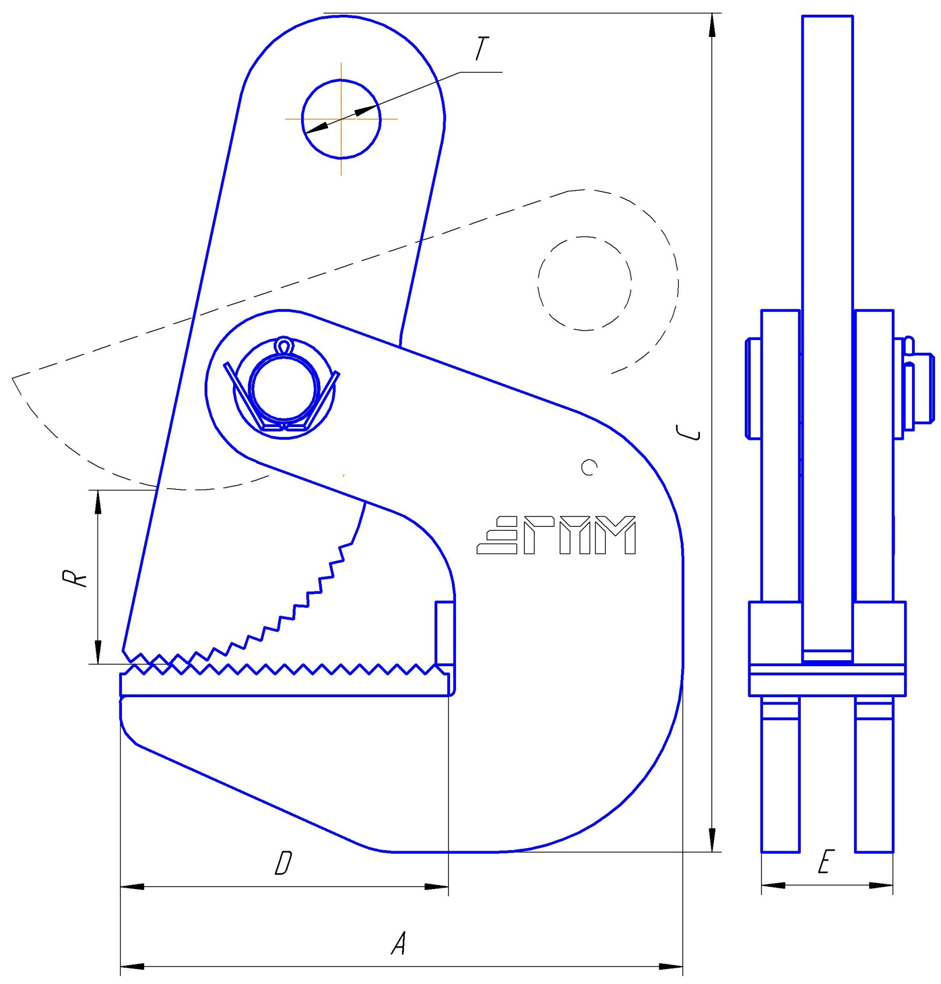 Захват для горизонтального подъема листа ЗГЛ