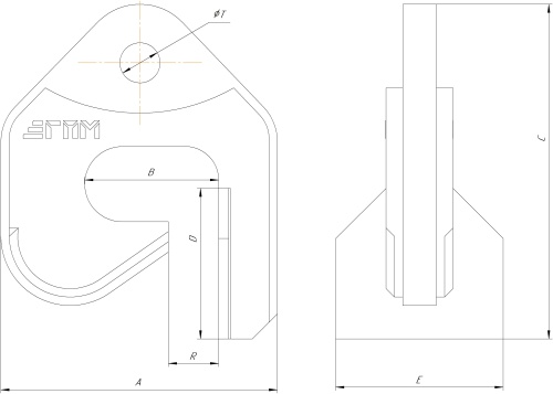 Захват для кабельных барабанов