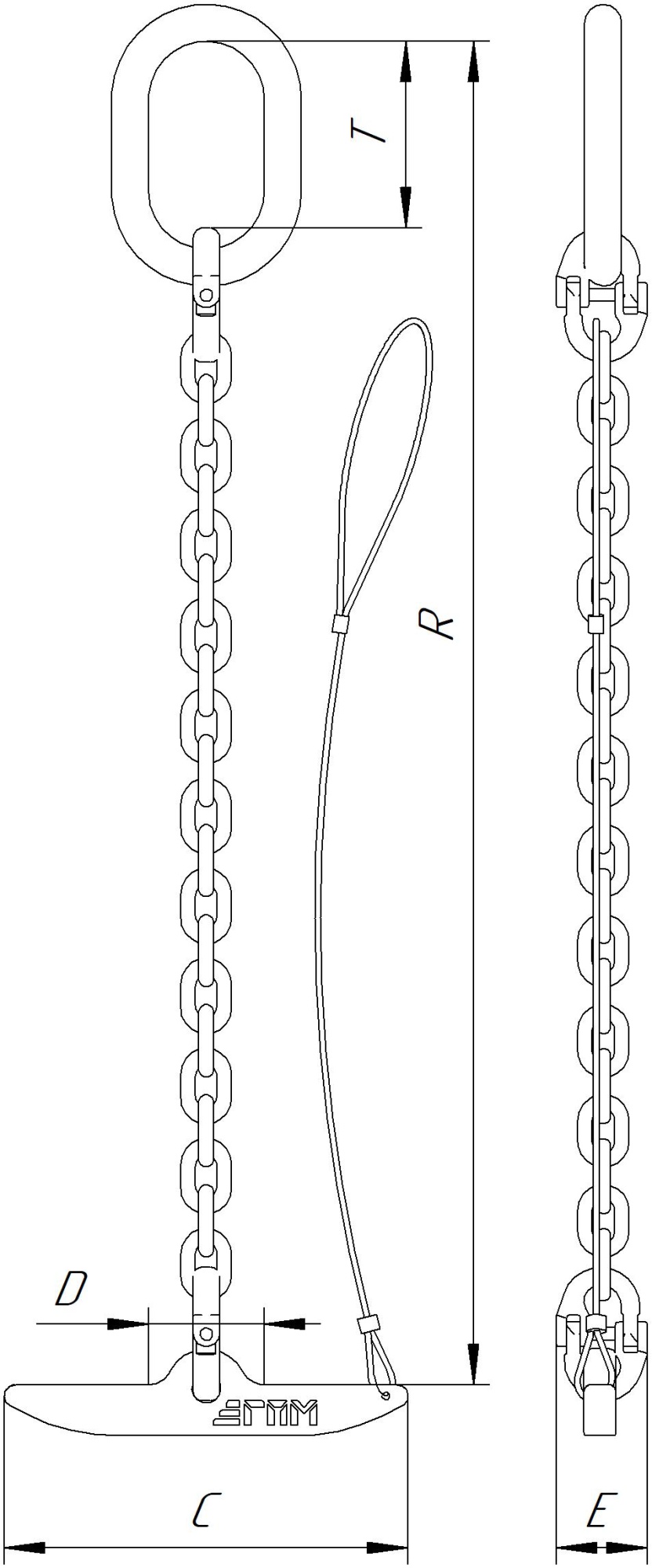 Захват для вертикального подъема барабанов (захват – удочка)