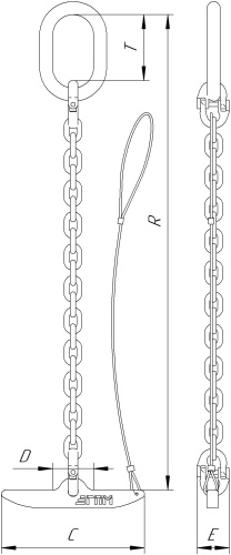 Захват для вертикального подъема барабанов (захват – удочка)