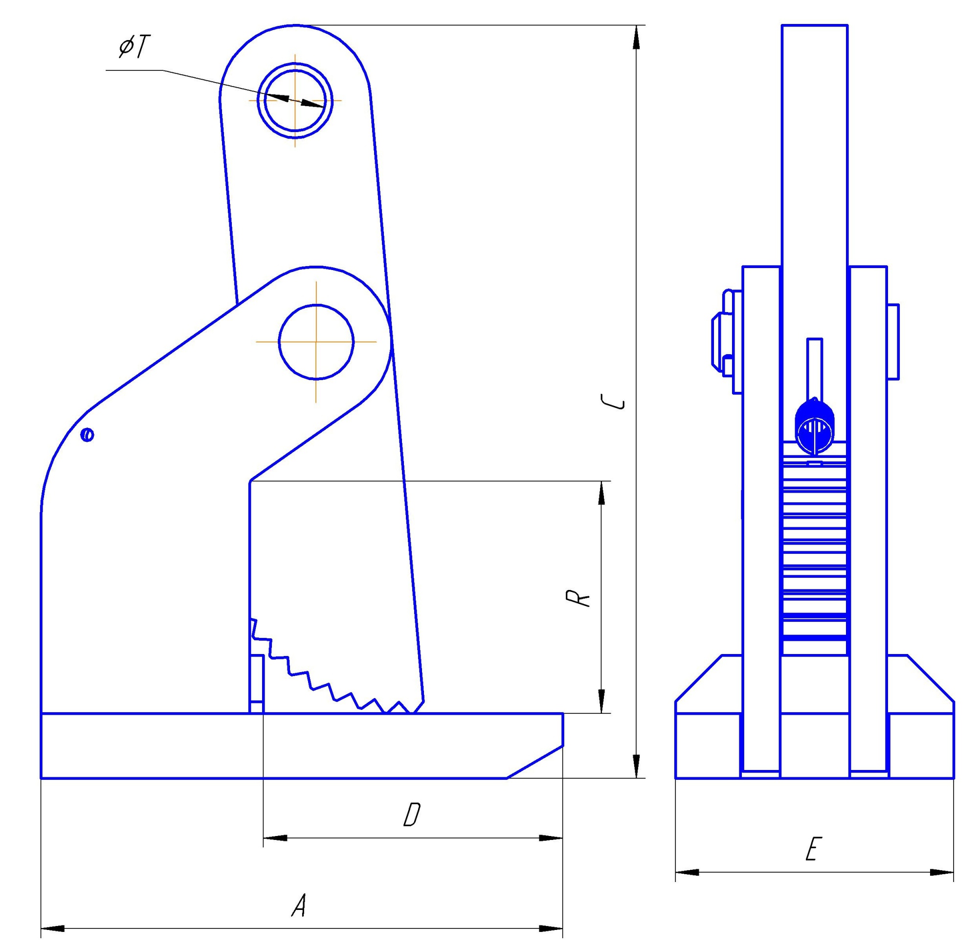 3ахват для горизонтального подъема листа ЗГЛ2