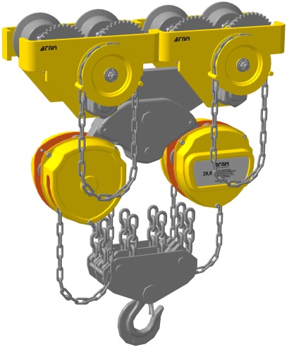 Таль ручная передвижная 20 тонн