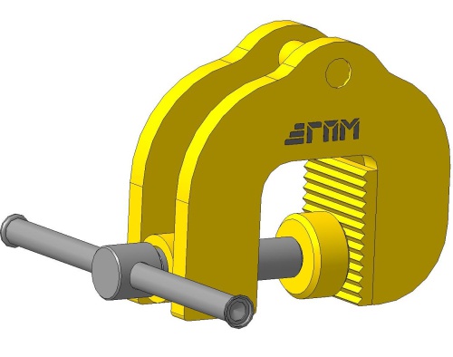 Захват струбцина для вертикального подъема листа