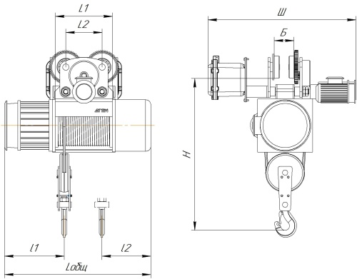 Таль электрическая ВБИ 3,2 тонны