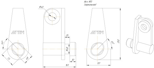 Захват для перемещения морских контейнеров за нижние и верхние